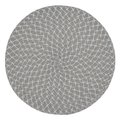 Saro Lifestyle SARO 2807.GY15R 15 in. Round Placemats with Grey Woven Design - Set of 4 2807.GY15R
